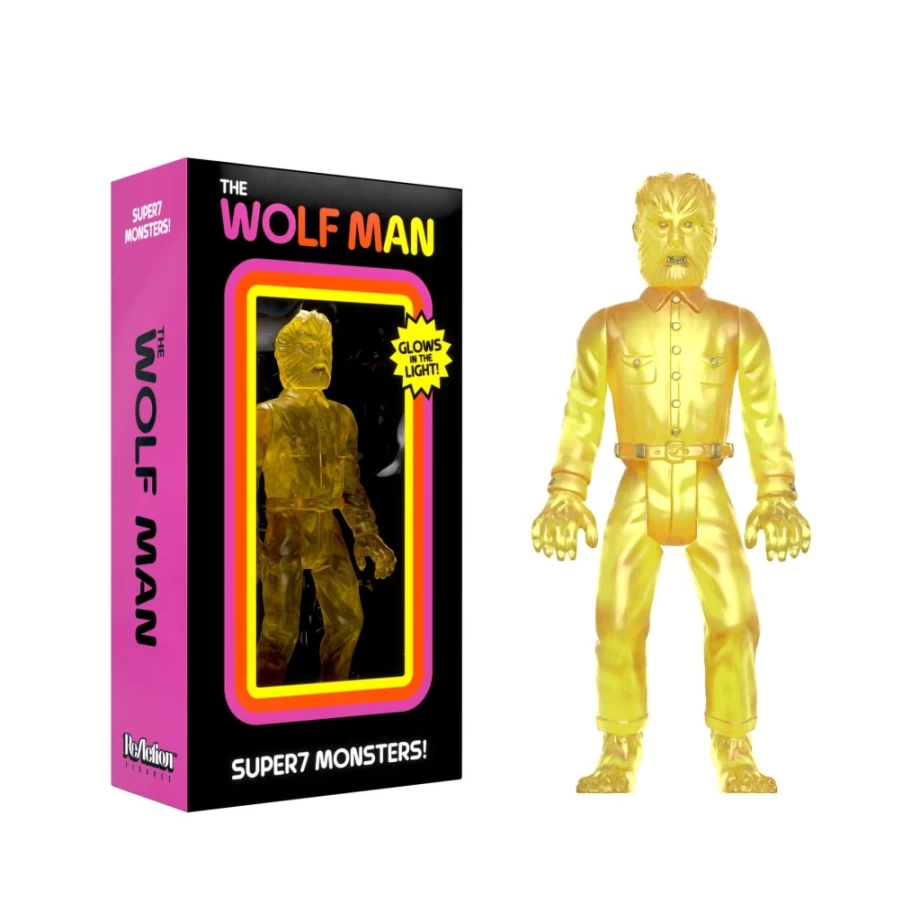 Super7 Universal Monsters Reaction Luminators The Wolf Man Glow-in-the-Dark Collectible Figure