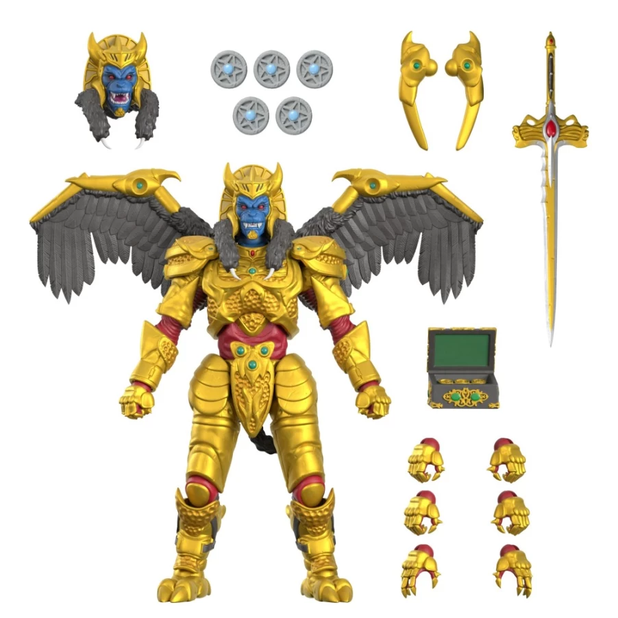 Super7 Mighty Morphin Power Rangers Ultimates Wave 1 Goldar Action Figure Collectible