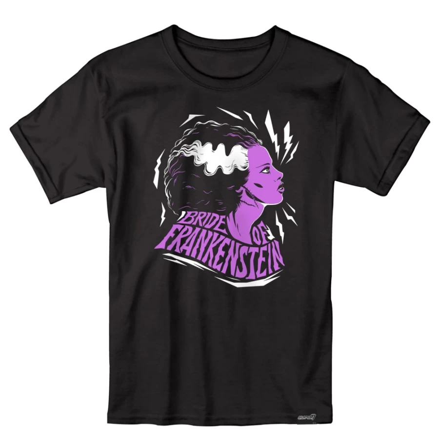 Super7 Universal Monsters Bride Of Frankenstein Vintage Horror Movie T-Shirt