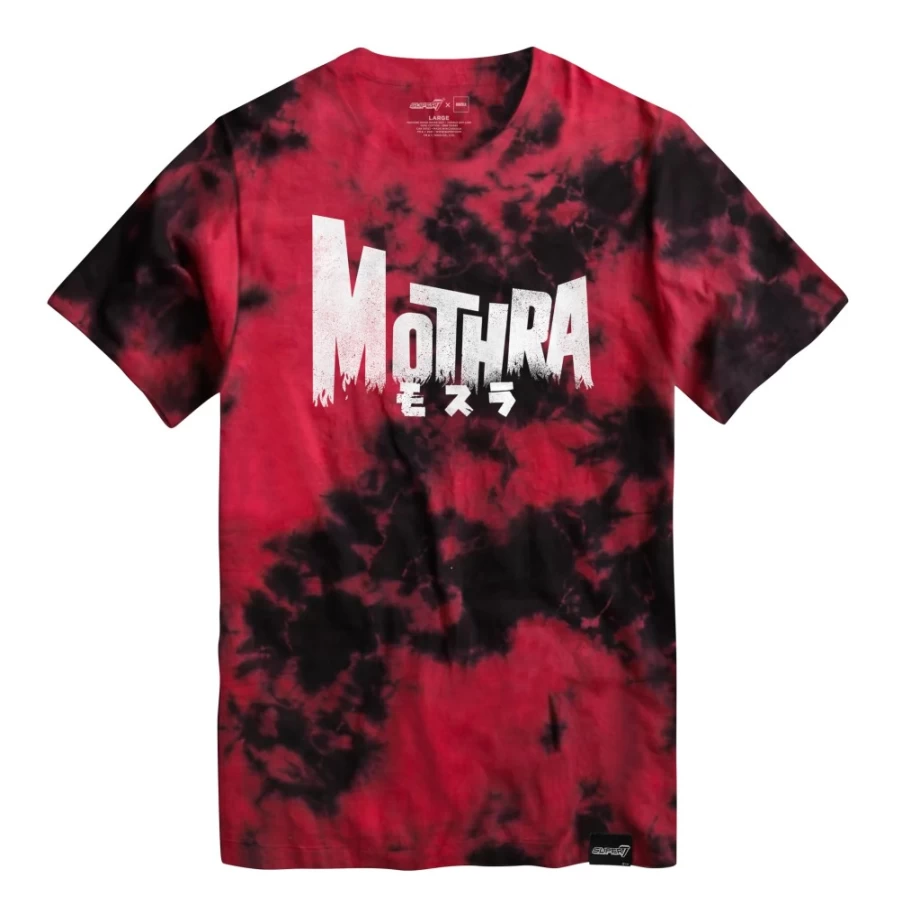 Super7 Mothra Tie Dye Graphic T-Shirt - Vintage Godzilla Inspired Tee