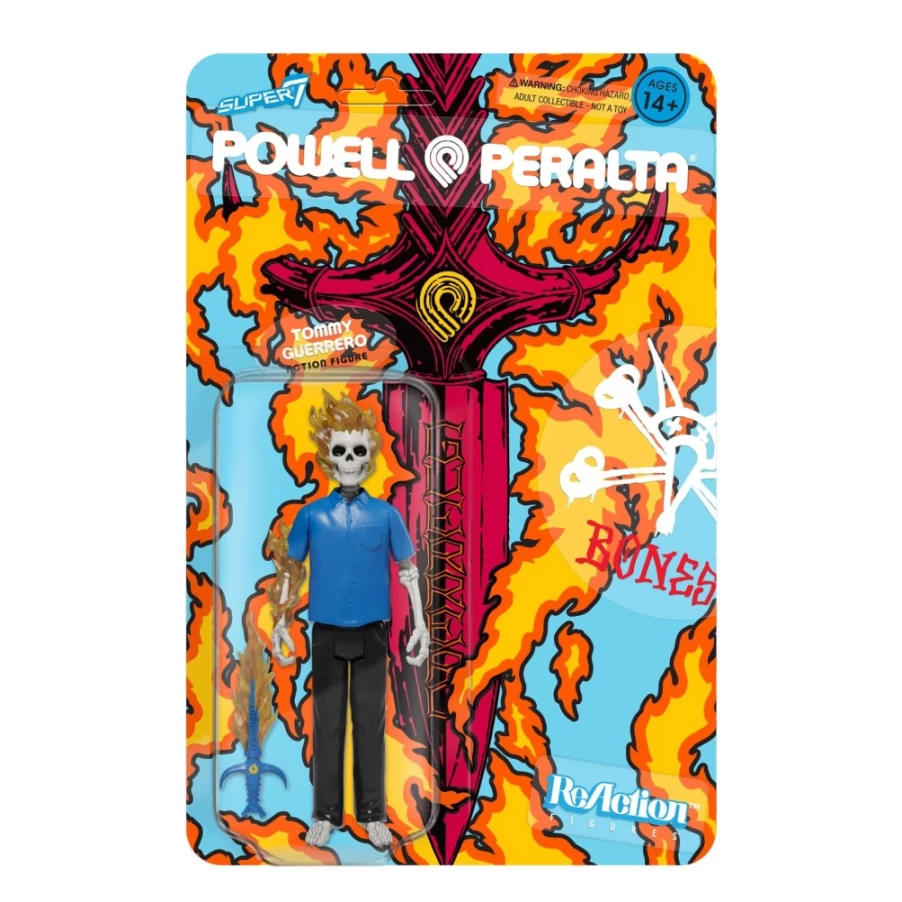 Super7 Powell-Peralta Reaction Figure Wave 1 - Tommy Guerrero Flaming Dagger Collectible Toy
