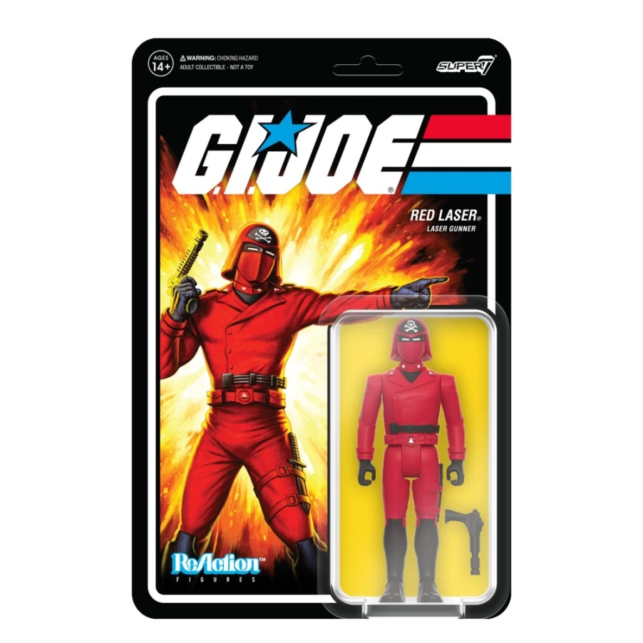Super7 G.I. Joe Reaction Figures Wave 5 - Red Laser Action Figure Collectible Toy