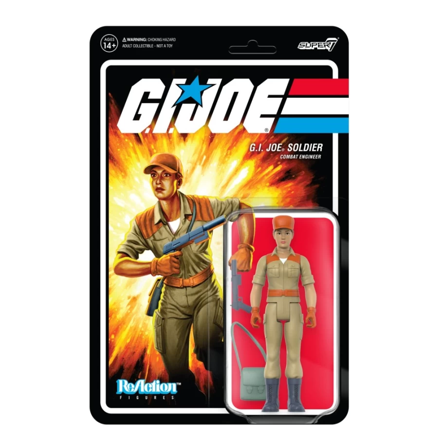 Super7 G.I. Joe Reaction Figures Wave 3 - Female Combat Engineer Action Figure (Tan Short Hair)