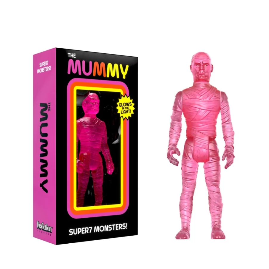 Super7 Universal Monsters Reaction The Mummy Luminators Glow-in-The-Dark Collectible Figure