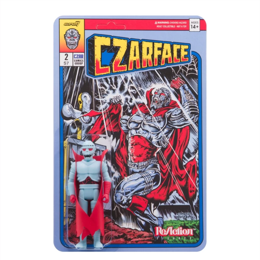 Super7 Czarface Blue Variant Reaction Figure - Comic Collectible Action Figure