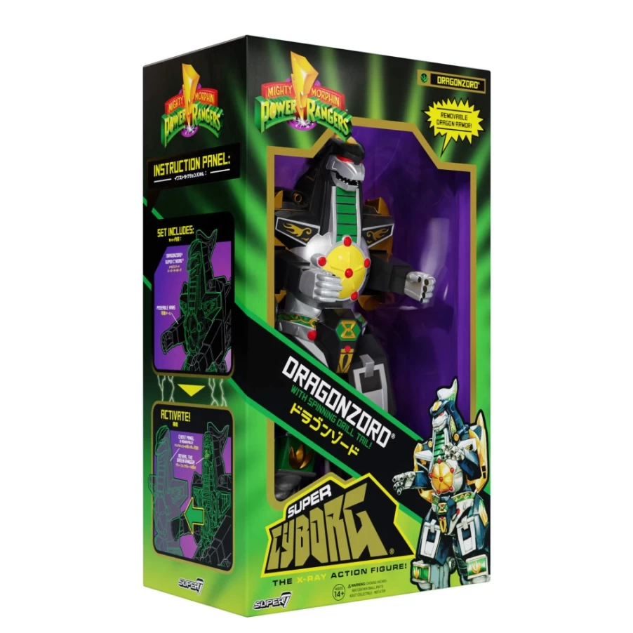 Super7 Mighty Morphin Power Rangers Dragonzord Super Cyborg Action Figure - Full Color Collectible