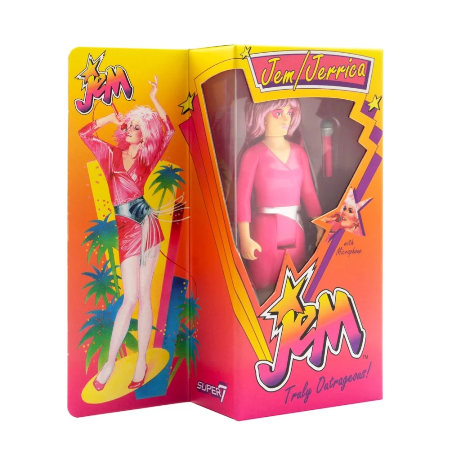 Super7 Retro Action Figure - Jem And The Holograms Reaction Wave 2 Neon Jem Collectible