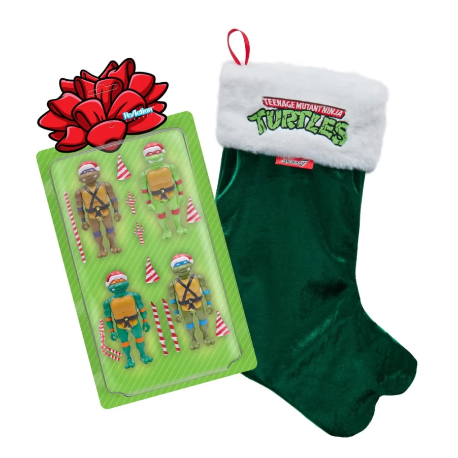 Super7 Teenage Mutant Ninja Turtles Reaction Wave 5 Holiday Action Figure