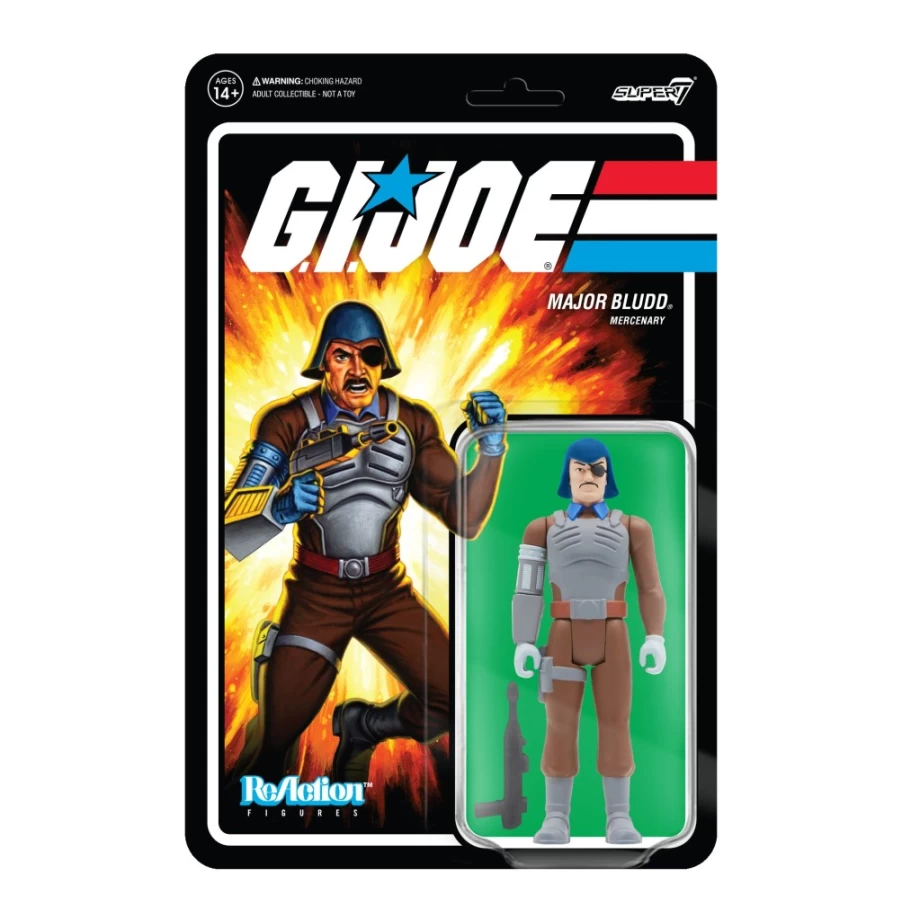 Super7 G.I. Joe Reaction Figures Wave 2 - Major Bludd Action Figure Collectible