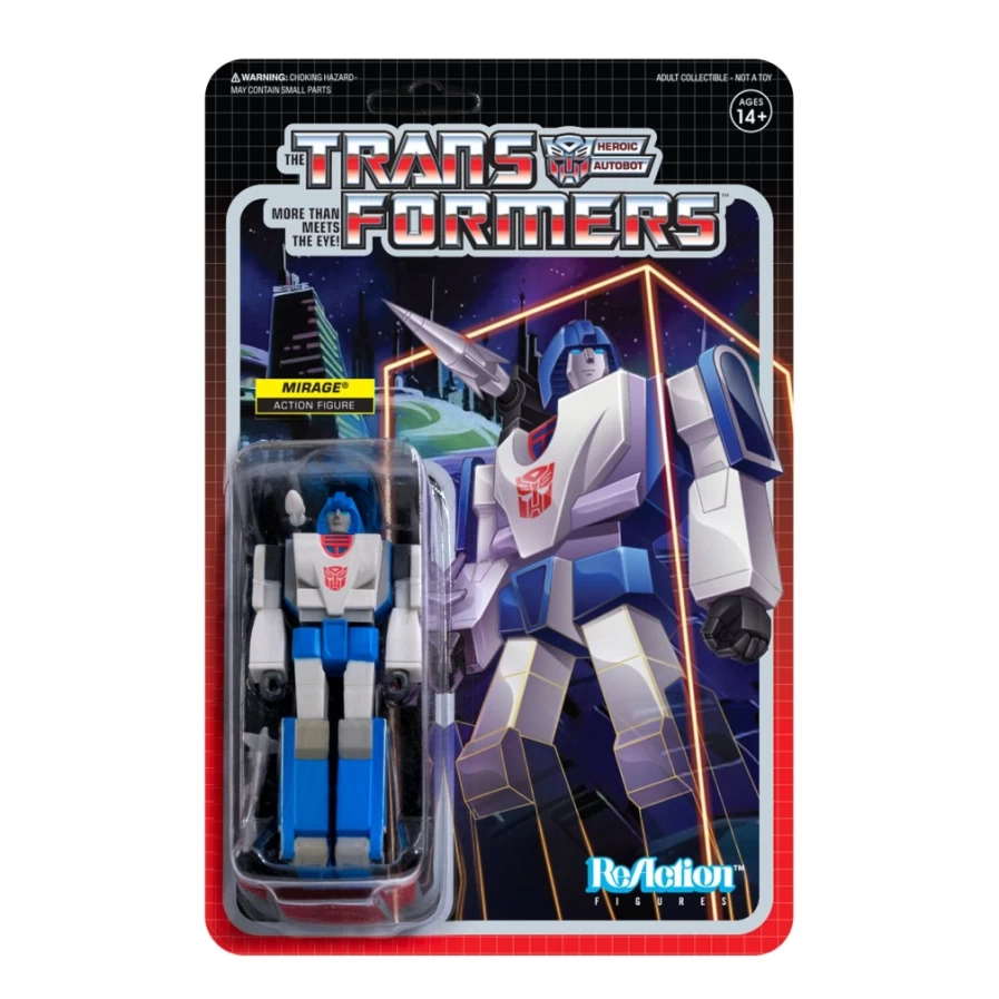 Super7 Transformers Reaction Wave 2 Mirage Action Figure Collectible Toy