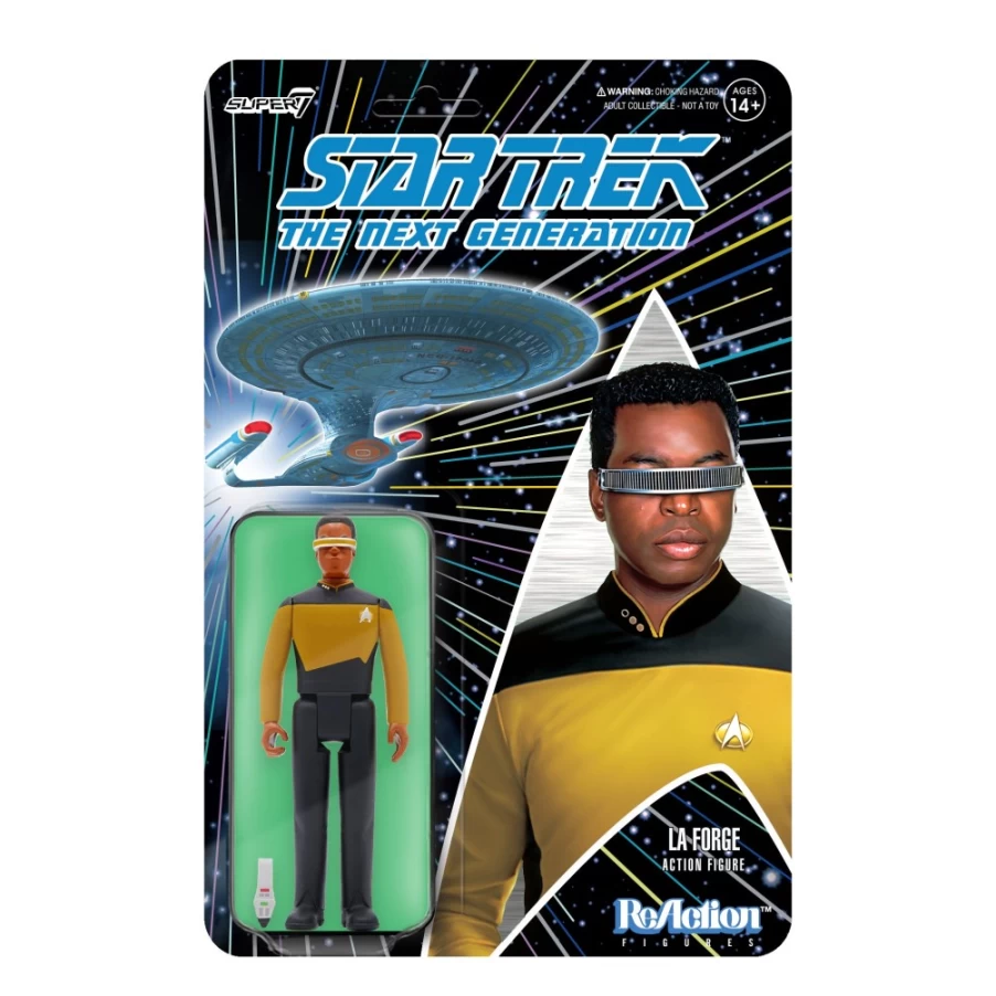 Super7 Star Trek: The Next Generation Lt. Commander Geordi La Forge Reaction Figure Wave 2 Action Figure