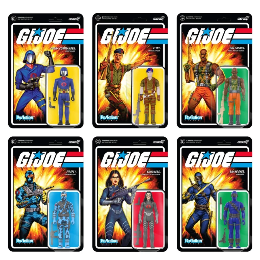 Super7 G.I. Joe Reaction Figures Wave 3 - Complete Set of 6 Action Figures