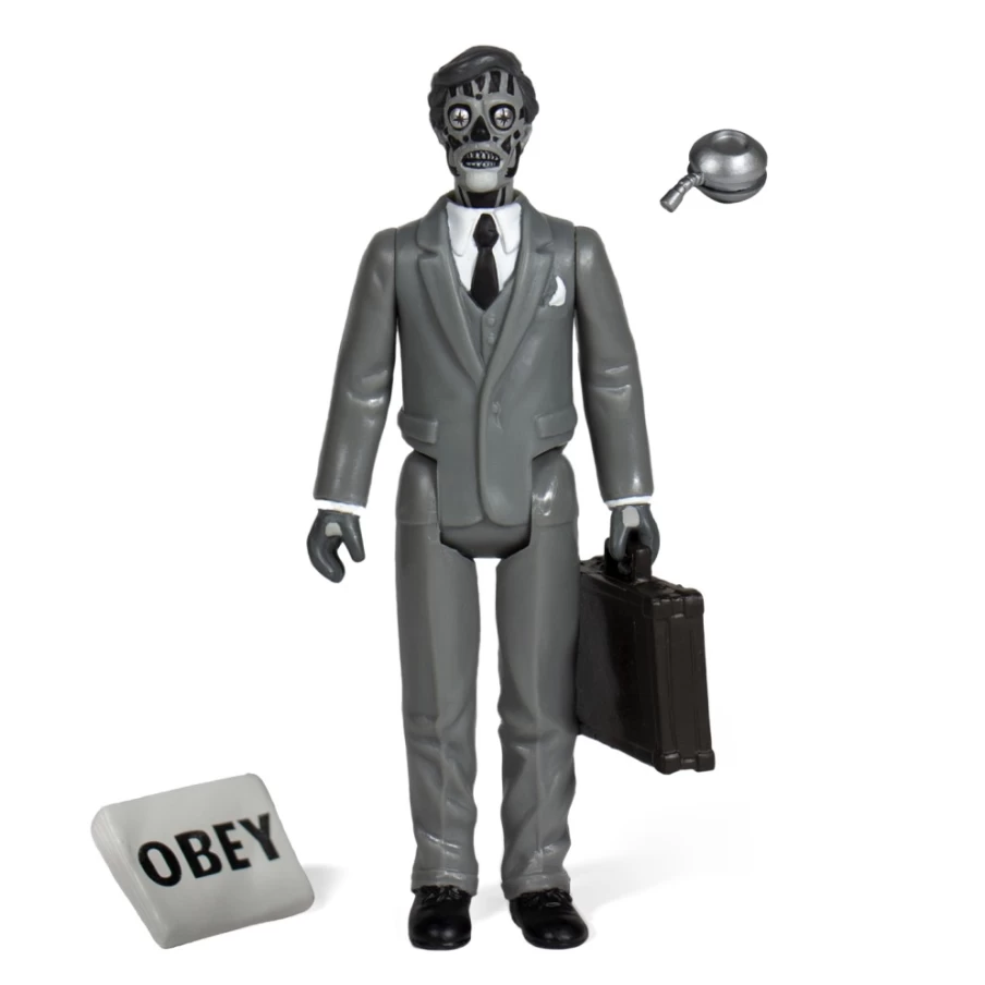 Super7 They Live Reaction Figure - Male Ghoul Action Figure (Black & White Collectible)