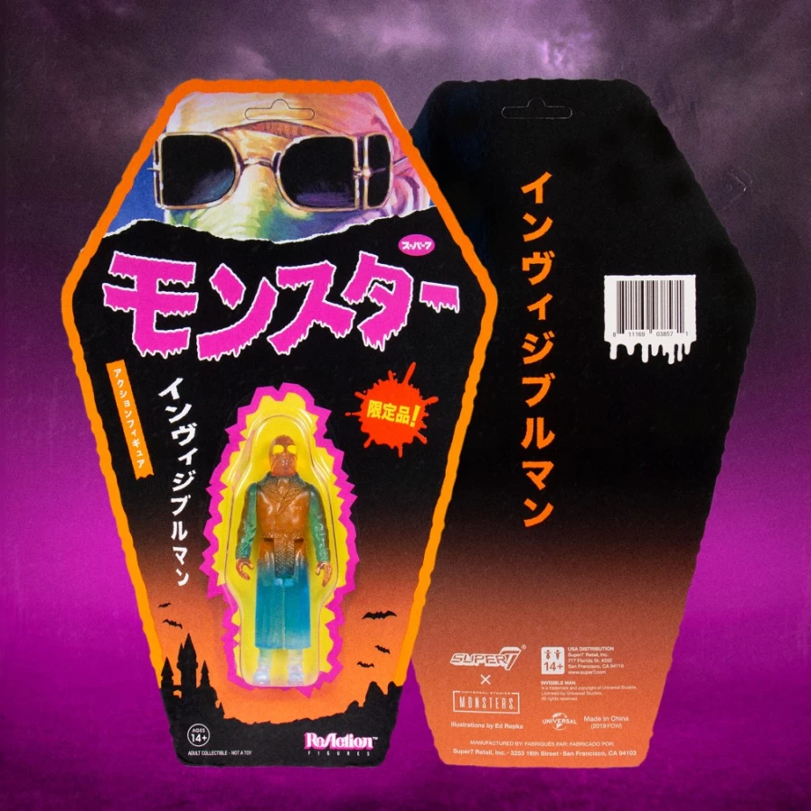 Super7 Universal Monsters The Invisible Man SDCC 2019 Exclusive Reaction Action Figure