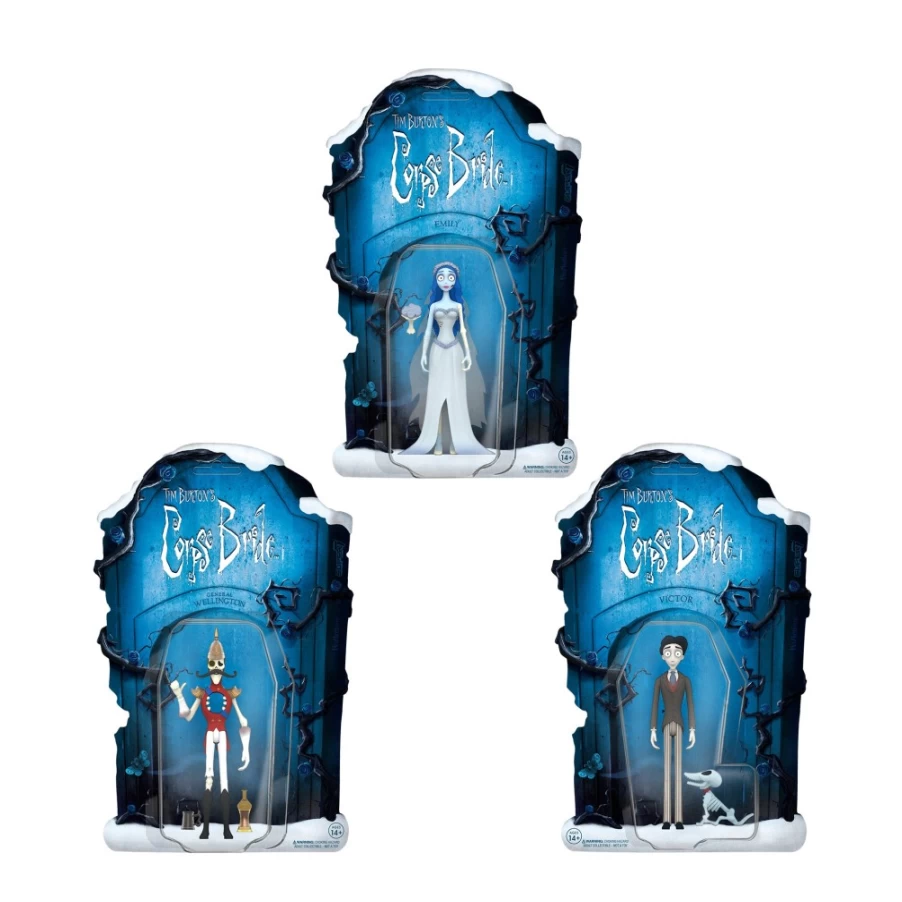 Super7 Tim Burton's Corpse Bride Reaction Figures 3-Pack Collectible Set