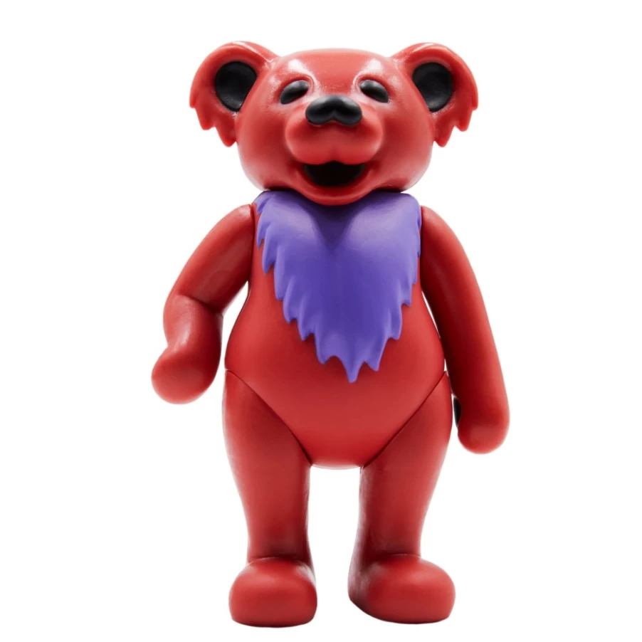 Super7 Grateful Dead Dancing Bear Reaction Figure - Stealie Red Collectible Toy