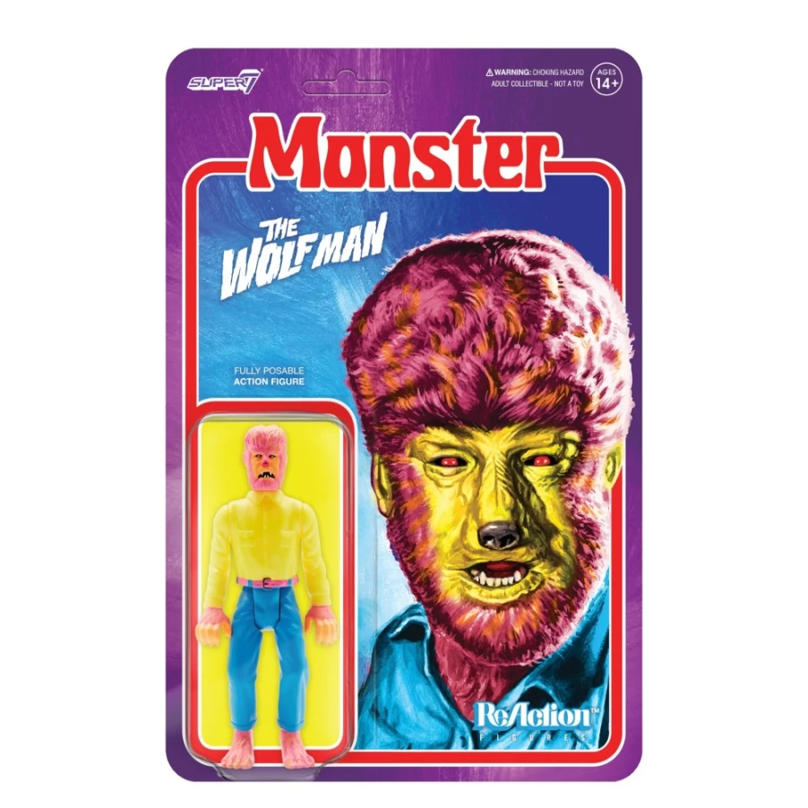 Super7 Universal Monsters The Wolf Man Costume Colors Reaction Action Figure Collectible