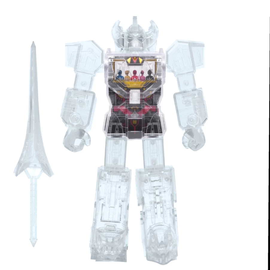 Super7 Mighty Morphin Power Rangers Megazord Super Cyborg Action Figure (Clear Version)