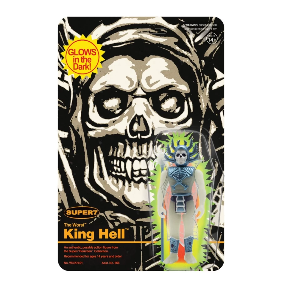 Super7 SDCC 2022 Exclusive King Hell Monster Glow Reaction Figure Wave 3C - Limited Edition Collectible