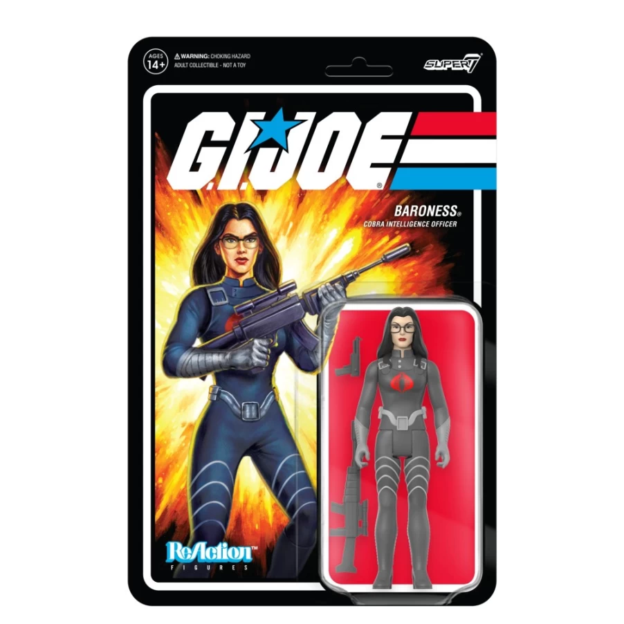 Super7 G.I. Joe Reaction Figures Wave 3 - Baroness (Cartoon Version 2) Action Figure Collectible