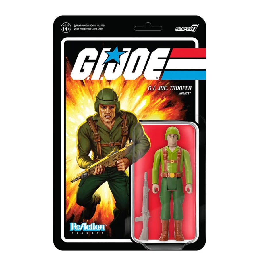 Super7 G.I. Joe Reaction Figures Wave 1 - Greenshirt (Tan) Action Figure Collectible Toy