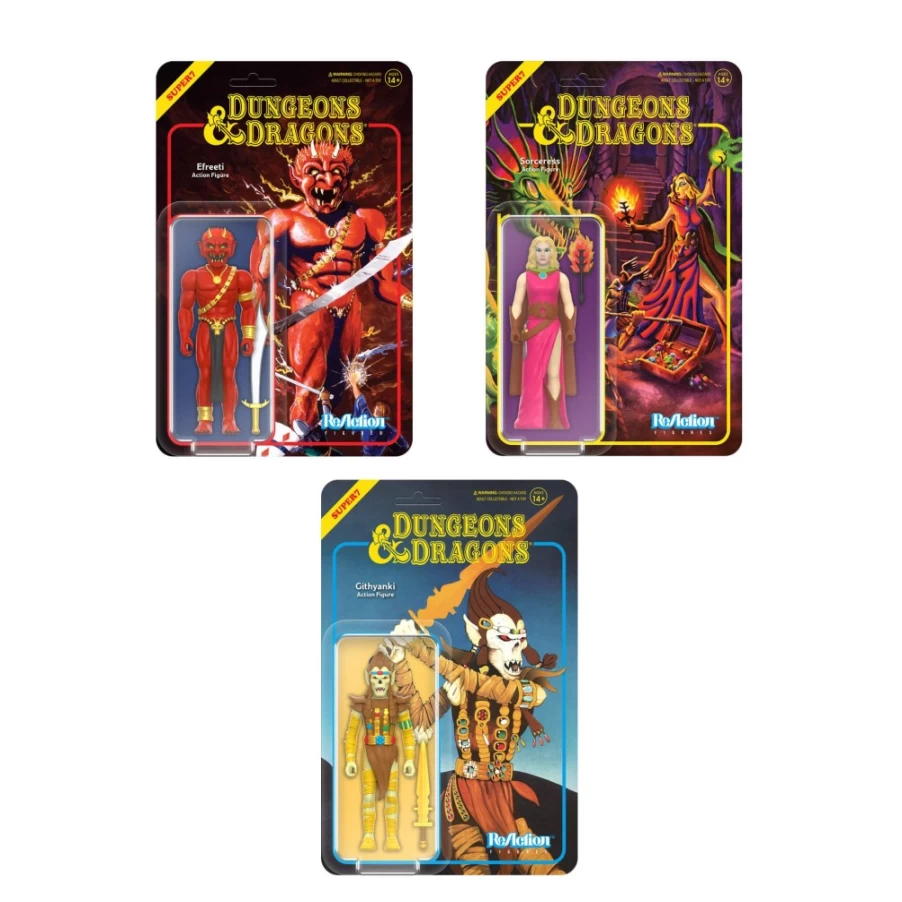 Super7 Dungeons & Dragons Reaction Figures Wave 1 - 3-Pack Collectible Set