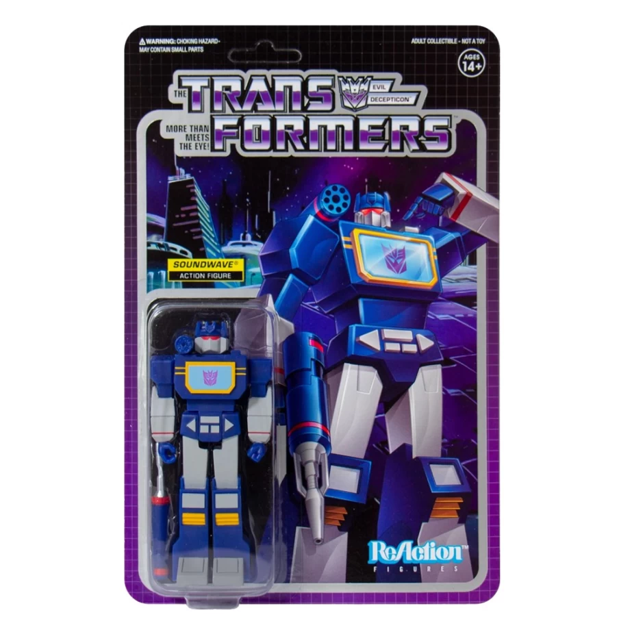 Super7 Transformers ReAction Figure - Soundwave Collectible Toy