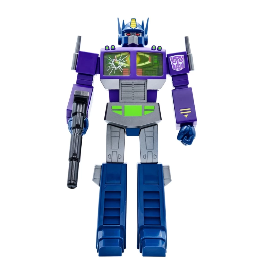 Super7 Transformers Shattered Glass Purple Optimus Prime Super Cyborg Action Figure